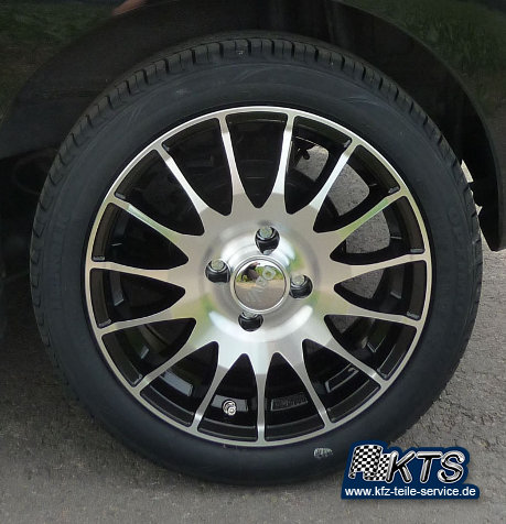 DBV S-Florida Alufelgen schwarz front poliert 15 Zoll