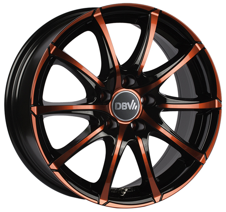DBV Tropez Alufelgen schwarz rot eloxiert 17 Zoll