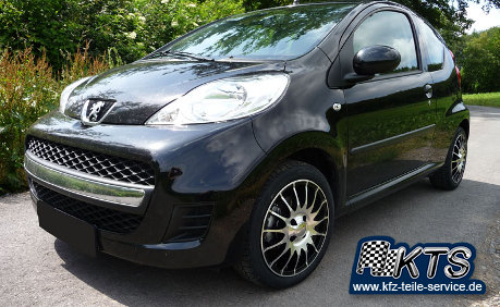 Peugeot Felgen schwarz auf Peugeot 107