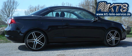 VW Eos Cabrio +19 Zoll Felgen mit Reifen DBV S-Mauritius black