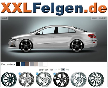 Felgen für den VW Passat CC online