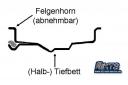 Halbtiefbettfelgen  Halbtiefbett kfz-teile-service Kluwe www.kfz-teile-service.de rad räder felgen felge