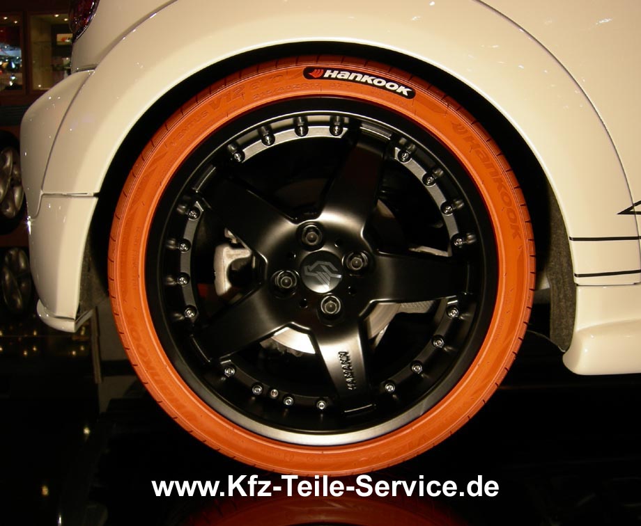 orangener Reifen Hankook VENTUS V12 weiß weiss orange bunt bunter Reifen